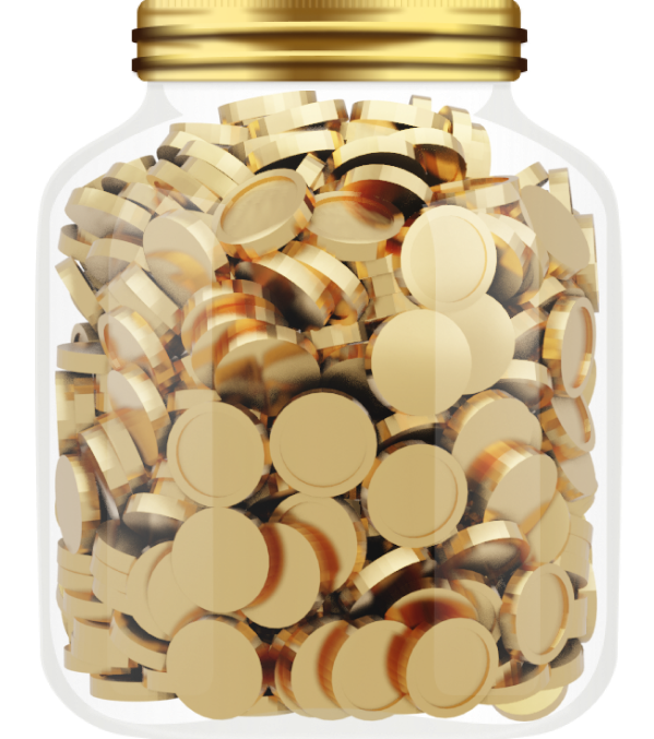 jar with coins