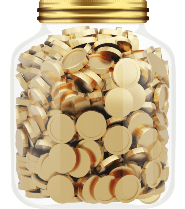 jar with coins