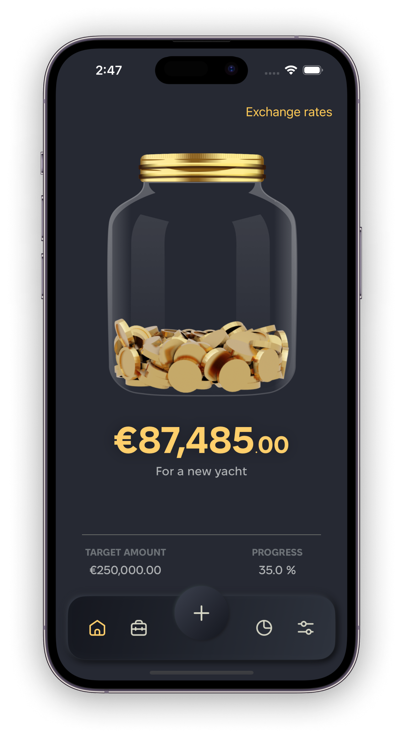 savings jar app screenshot